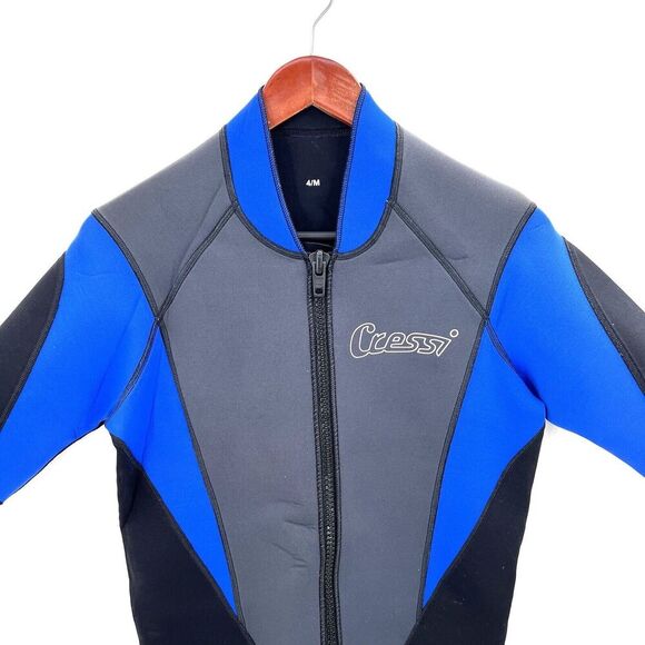 Cressi Black Blue Shorty Wetsuit Mens Size 4/M - Picture 2 of 5